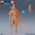 Elfa da Lua Batedora - Sem Pintura, Miniatura 3D Médio Para Rpg de Mesa na internet