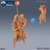 Zumbis Siameses - Sem Pintura, Miniatura 3D Média Para Rpg de Mesa