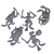 Kit Kobolds Mortos - Sem Pintura, Miniatura 3D Grande Para Rpg de Mesa