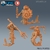 Guerreiro Merman - Sem Pintura, Miniatura 3D Médio Para Rpg de Mesa
