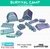 Kit Acampamento de Sobrevivência - Sem Pintura, Miniatura 3D Enorme Para Rpg de Mesa