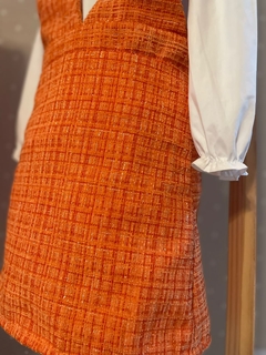 Salopete - tweed laranja - loja online