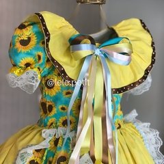 Vestido Junino Avental (pronta entrega) - Girassol Amarelo - comprar online