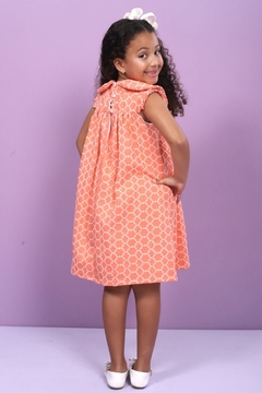 Vestido Valentina linho laranja - comprar online