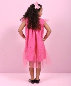 Vestido Clarissa estrelas pink - comprar online