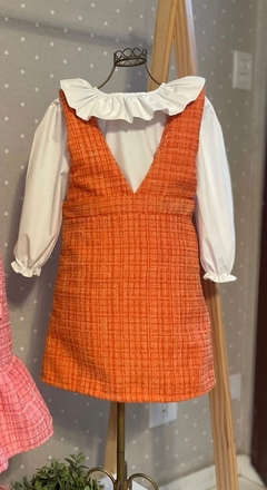 Salopete - tweed laranja - comprar online