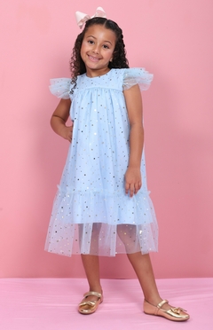 Vestido Clarissa estrelas azul