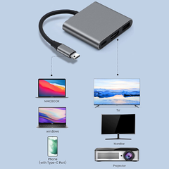 Adaptador USB-C Multipuerto 3 En 1 Cimexi Usb C Hdmi 4k Usb 3.0 on internet