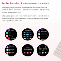 Reloj Inteligente Kieslect Lora 1.32 Smartwatch Rosa Llamadas - tienda online