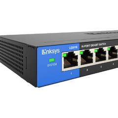 Switch Linksys 16 Puertos Lgs116 Gigabit Ethernet 1000 Mbps - FsComputers