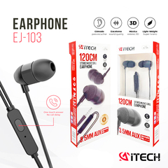 Auricular Aitech Ej-103 3.5mm 1.2m Negro - buy online