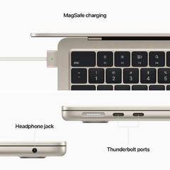 Macbook Air Apple Chip M2 8gb 512 Starlight Mly23ll A Teclado En Ingles
