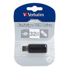 Memoria Usb Pendrive 32 Gb Verbatim Retractil Pinstripe 2.0 49064 - tienda online