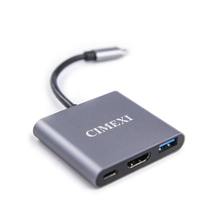 Adaptador USB-C Multipuerto 3 En 1 Cimexi Usb C Hdmi 4k Usb 3.0
