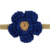 Faixa de Bebê Flor Crochet Azul Marinho | Dalella