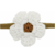 Faixa de Bebê Flor Crochet Branca | Dalella