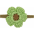 Faixa de Bebê Flor Crochet Verde Chá | Dalella