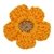 FLOR CROCHET LARANJA |  DALELLA