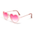 Óculos de Sol Infantil Coração Rosa Nude Lente Pink
