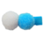 Pompom Bicolor Azul Claro - Branco | Dalella