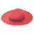 Chapéu Panamá Aba Longa Vermelho