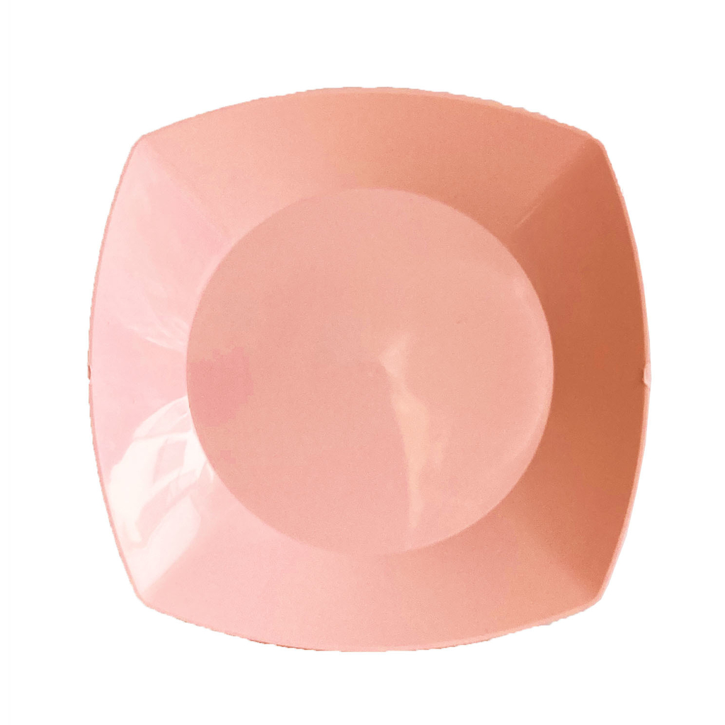 Plato cuadrado chico de plastico flexible