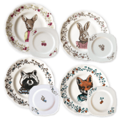 Plato de Pan Ilustrado Flores (Bambi) - comprar online