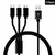 Cable Universal 3 en 1 MicroUSB + Tipo-C + Lightning Generico