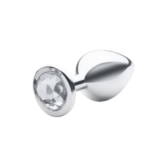 Lite Plug Prata M com Pedra Cristal - comprar online