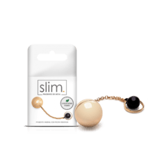 Pingente Vaginal com Pedra Preta Slim