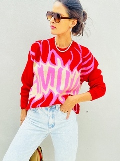 Sweater Amour rosa