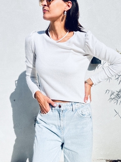Blusa Tiffany lurex blanca - comprar online