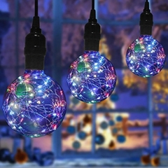 Lampara Led Globo Glitter Brillante G95 Luz Rgb 1.5w en internet