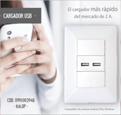 kalop 2 puertos USB + Bastidor