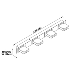 Aplique OLIVO 4 Led 12w LC - comprar online