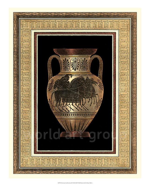 Gravura De Nforas Gregas Para Quadro Etruscan Earthenware Ii