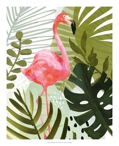 quadro com flamingo