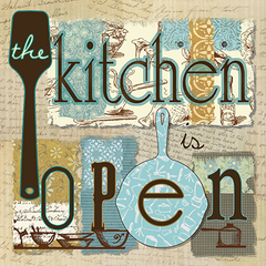 2 Gravuras Kiss the Cook e The Kitchen is Open - comprar online
