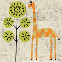 gravura  infantil girafa