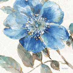 poster de flores azul