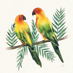Tropical Fun Bird III (Leafy Branch) -Harriet Sussman - comprar online