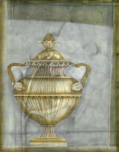 Small Urn and Damask II - Jennifer Goldberger