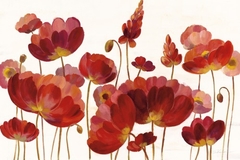 Red Flowers on White Crop - Silvia Vassileva