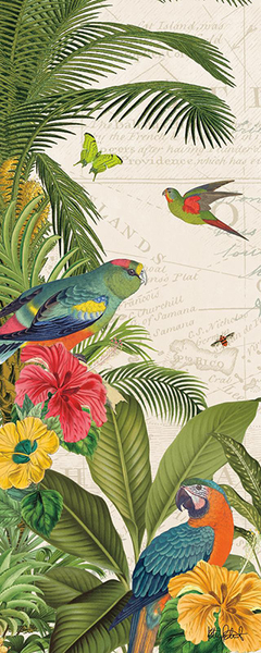 quadro pássaros tropicais