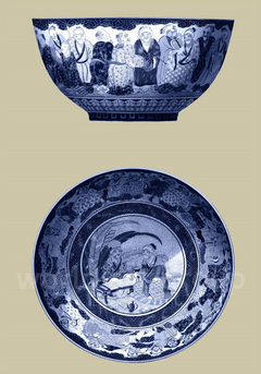 Porcelain in Blue and White II - Vision Studio - comprar online