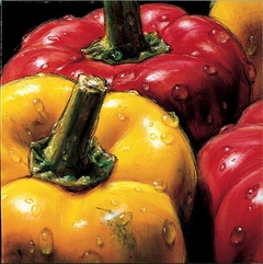 quadro de pimentões e tomates