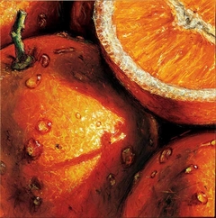 quadro com frutas laranja