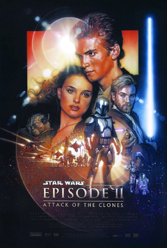 poster impresso do filme Star Wars Ataque dos Clones