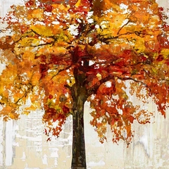 gravura árvores outono