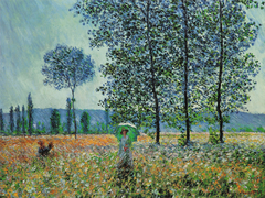 Felder im Frühling - Claude Monet